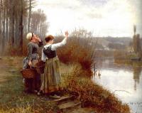 Daniel Ridgway Knight - Hailing the Ferryman